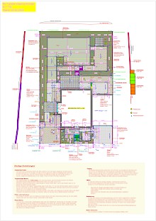 Ausführungsplanung eines Einfamilienhausgartens in Lichtenau inklusive aller Höhen, Maße und Beschreibungen.