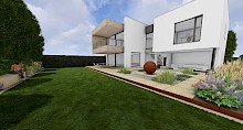 Projekt DA - Vorentwurf Variante B I Perspektive Hauptgarten